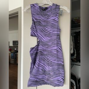 Purple zebra print dress